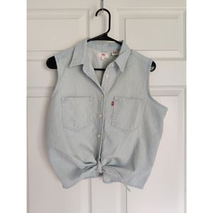 Levi's - Sleeveless Tie Denim Shirt